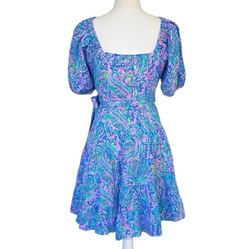 Lilly Pulitzer Iralee Linen Wrap Dress Lilac Rose We Mermaid Style 012609 - Picture 2 of 15